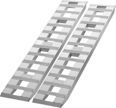 72“ X 15” Aluminium Oprijplaten, 6000 Pound Capaciteit voor Motor, Crossmotor, Utv, Aanhangwagen, Grasmaaier, 2 Stuks