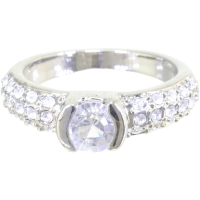Behave - Ring - Elegante damesring – Zilverkleurig – Met fonkelende kristallen – Tijdloos & Chic – Nikkelvrij – Gratis