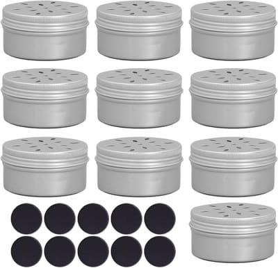 Set van 10 Aluminium Geurdozen voor Honden met 10 Zachte Magnetische Stickers voor Training en Werk