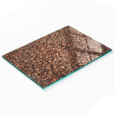 Multifunctionele decoratieve snijplank van gehard staal voor in de keuken, geschikt voor koffiebonen, 80x52 cm