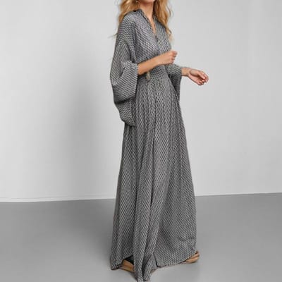 Zomers Temperament, Elegante en Modieuze Sexy Effen Kleur Jurk voor Vrouwen 3XL grijs