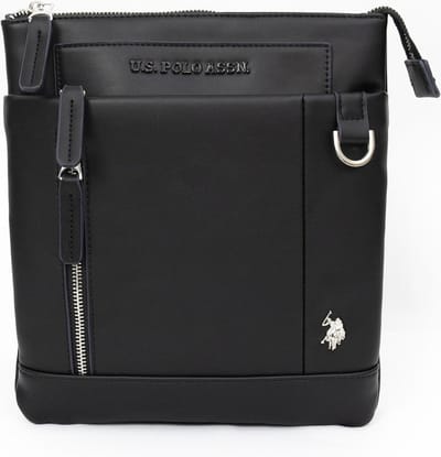 U.S. POLO ASSN. Schoudertas Cambridge Flat Crossbody Bag Black Zwart