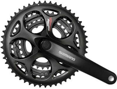 Crankstel 7/8 speed Shimano Tourney FC-A070 - 170/50-39-30T vierkante as - zwart