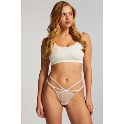 Hunkemöller Dames Lingerie Mini brazilian Joy - Wit - maat M