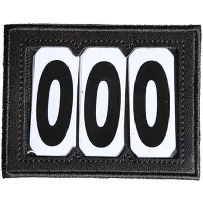 Kentucky Horsewear - Hoofdnummer velcro met 3 cijfers PVC zwart