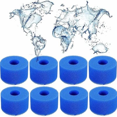 8-pack Jacuzzi Filter Type S1 Herbruikbaar-spa geschikt voor Intex S1-zwembadfilter Aquaswan filter