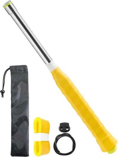 Badminton Swing Trainer - Oefenracket Krachttrainer - Swing Verbeteren - Verstelbare Weerstand - 35 cm - Zwart