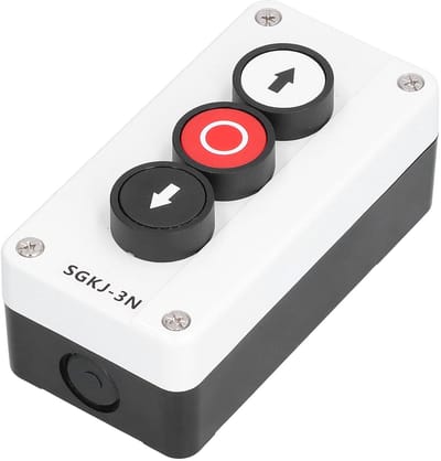 Allecto - Waterdichte Momentary Switch - Drukknop Control - 400 Volt - IP32 - Lier Roldeur - Geschikt voor Trucks - SGKJ-3N