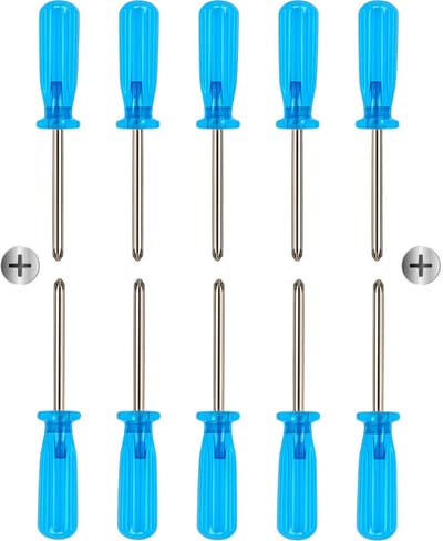 Mini kruisschroevendraaiers 10 stuks blauw / Elektronica en Speelgoedreparatie / Reparatietool.