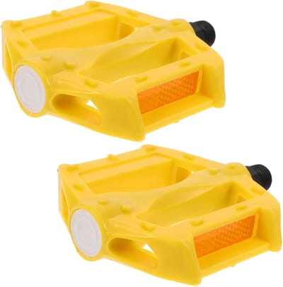 Kinderfietspedalen - Fietsaccessoires - Veilig Fietsen - Antislip Grip - 10.5 cm Lengte - Geel