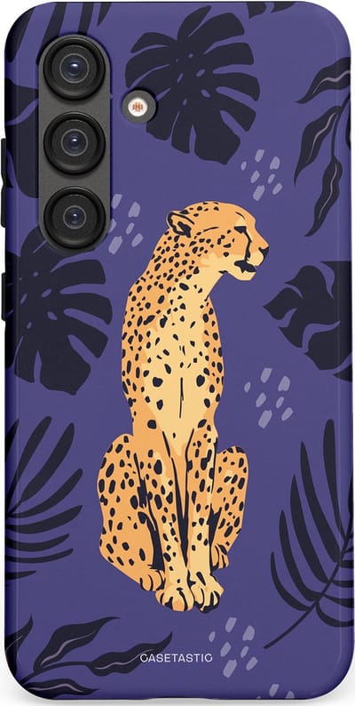 Casetastic Hoesje Geschikt voor Samsung S25 - Stijlvolle Beschermende Duo-layer Case - Cheetah elegantie