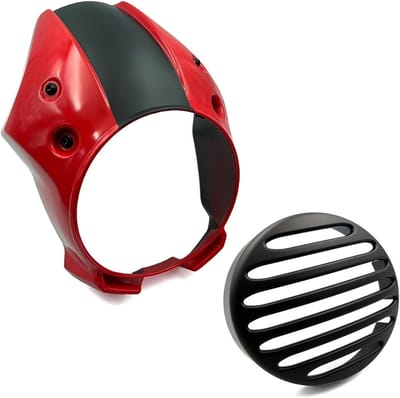 Motor Windscherm - Kuipje Voorruit - Rijcomfort Verbeteren - Inclusief Koplamp Beschermer - 1 Set - Rood en Zwart