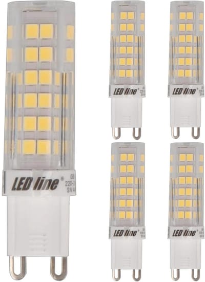 LED line LITE LED Insteeklamp G9 - 6W (vervangt 50W) - 550lm - Ø16mm - 230V - Energiezuinig - 5 stuks