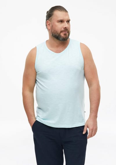 Zachte gemengde katoenen tanktop met ronde hals s.Oliver