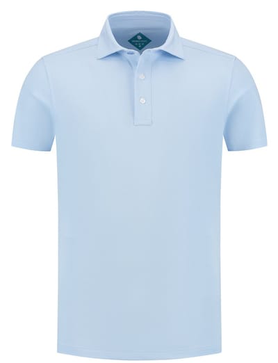 District Indigo - Polo Korte mouw - Heren - L - Licht blauw - Polyester - 7.41.400.780