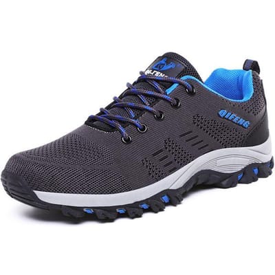 Heren Casual Schoenen Platte Buitenschoenen Mode Zomer Mesh Lage Sneakers Mannelijk Antislip Veters Ademend Comfortabel Plus Maat 39 -47 45 gray