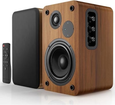 Thuys - Actieve Boekenplankluidsprekers 36W RMS - Bluetooth 5.4 - 5-inch Woofer - USB/AUX/RCA/Optisch - voor PC - TV en Platenspeler