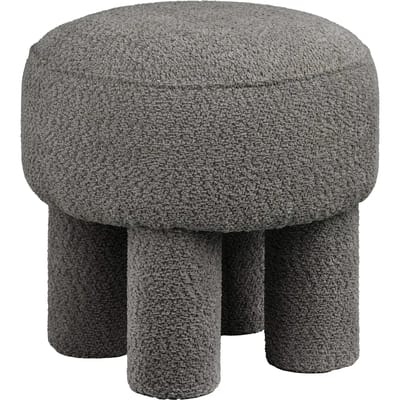 House Nordic Poef Canberra - Antraciet Stof - Ø43x43cm