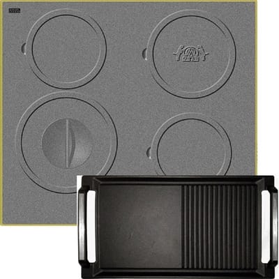 KAISER KCT 6705 RI Herd+Grillplaat,Inductiekookplaat, 60 cm, 4 kookzones, gietijzeren kookplaatdesign