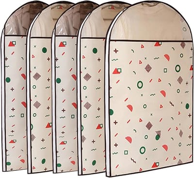 Kledinghoezen Set - Jasbeschermers Opbergzakken - Kleding Beschermen - Stof- en Vochtbestendig - Set van 5 - Grijs