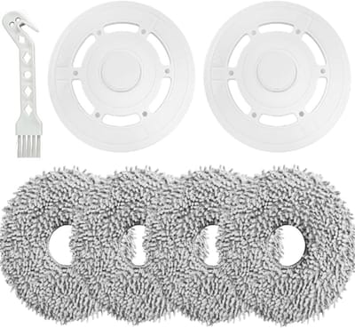 Vervangende Mopdoeken met Houder voor Robotstofzuiger Accessoires - Geschikt voor Deebot T20 Omni/T20e Omni (4+2 Stuks)
