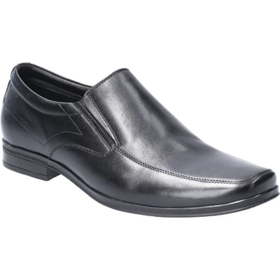 Hush Puppies Billy Leren Zwarte Instappers Voor Heren
