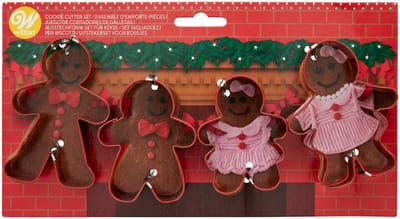 Wilton Koekjes Uitsteker - Set Gingerbread - Set/4 - Uitsteekvormpjes Kerst - Koekjes Vorm
