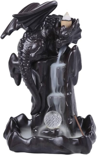 Tyenaza Draak Incense Burner - Keramische Reflux Brander met 10 Wierook Cones voor Ontspanning