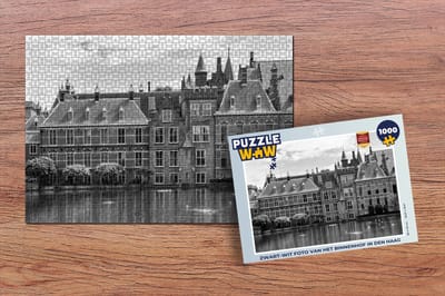 Puzzel Den Haag - Binnenhof - Zwart - Wit - Legpuzzel - Puzzel 1000 stukjes volwassenen