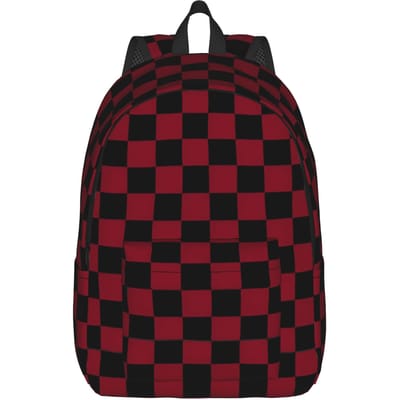 Candy Schakakbord Patroon Rugzak voor Mannen Vrouwen Tieners Middelbare School Werk Dagrugzak Laptop Computer Canvas Tassen Buiten M