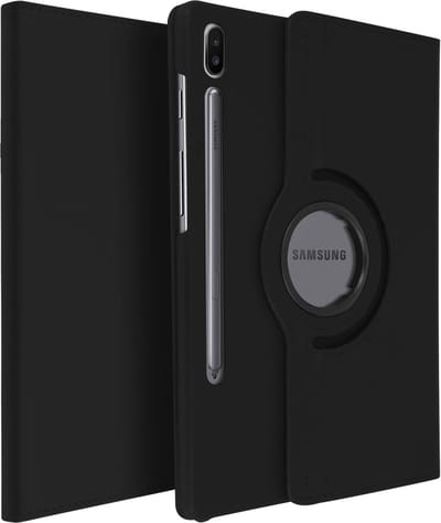 Avizar Hoesje Geschikt voor Samsung Galaxy Tab S6 10.5 Volledige Bescherming 360° Draaibare Standfunctie, Zwart