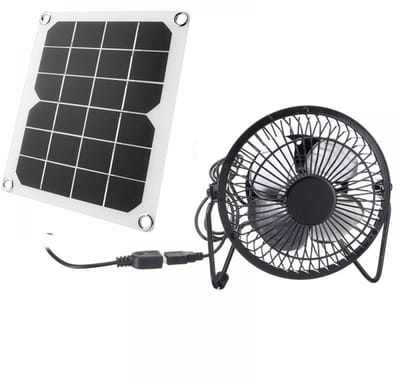 10W ventilator op zonnepaneel, mini-ventilator met monokristallijne afzuigventilator, geschikt voor kassen, campers en kippenhokken