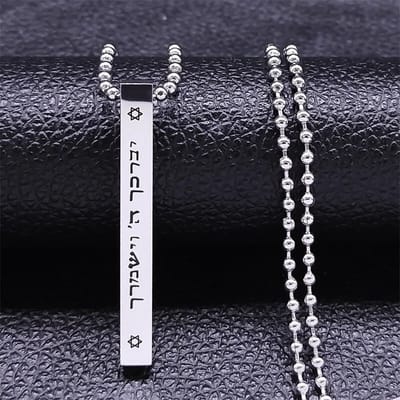 Donley - Joodse Mezuzah ketting - Joodse Ster van David Ketting - Joodse Hexagram - Israel Kettingen -Mezuzah ketting - Religie Amulet - Sieraden Collier - David Ster - mezoeza ketting - Zilver