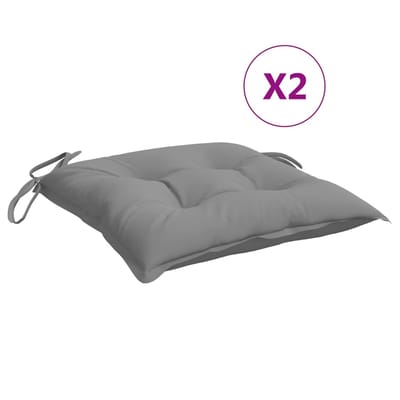 vidaXL - Stoelkussens - 2 - st - 50x50x7 - cm - oxford - stof - grijs