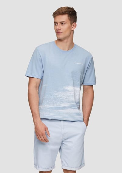 Qs Men-T-shirt--53D0 BLUE-Maat XXL