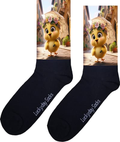 Kuiken sokken - Verjaardags cadeau - kip sokken - grappige sokken - Print sokken - vrolijke sokken - valentijn cadeau - Kerstcadeau - Kerstkado - leuke dames en heren sokken - moederdag - vaderdag - Sokken waar je vrolijk van wordt - Maat 37-44