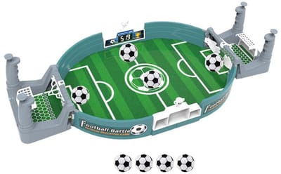 Dailygoods- Tafelvoetbal Mini - Interactief Ouder-Kind Spel - Speelgoed voor 3+ Jaar - Inclusief 4 Voetballen - Milieuvriendelijk ABS-Materiaal - Glad Gepolijst - Voetbalspel