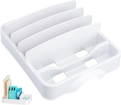 Opbergdozen met Deksel, Organizer voor Keuken met Scheidingswanden, Ideaal voor Keukenkast en Lade