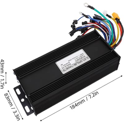 40A Elektrische Scooter Controller Sinusgolf 3 Modus Controller voor 1500W 2000W Borstelloze Motor black