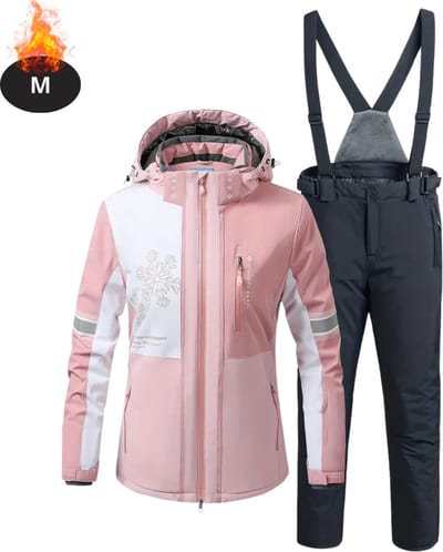Bovista Skipak - SkiBroek - Skijas - Ski Suit - Wintersport - Dames - 2-Delig - Roze - Maat M