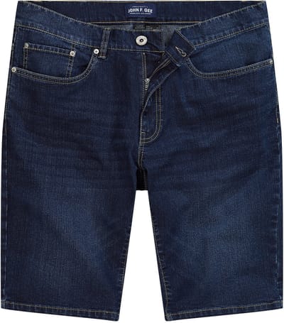 John F. Gee - Heren - Jeans-bermuda 5-pocket - Blauw denim - Maat 52