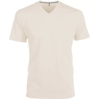Kariban T-shirt V-hals korte mouwen K357 - Light Sand - XXL