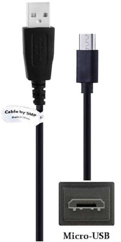 OneOne 1,0m Micro USB kabel. Zwarte laadkabel. Oplaadkabel snoer past op Canon PowerShot G1x Mark III, G5x (niet voor G5 of G5x Mark II), G7x Mark II (niet voor G7x Mark I of G7x Mark II) camera