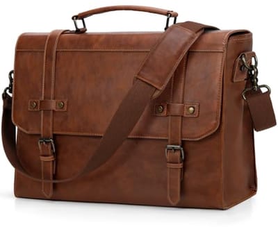 Waterdichte Aktetas voor Heren - Vintage Laptoptas 17,3 inch voor Werk en School