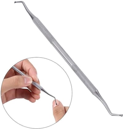 Dubbele RVS Pincet voor Nagelreparatie, Nagelvijl en Professionele Pedicure Gereedschap voor Teennagels en Nagelverzorging