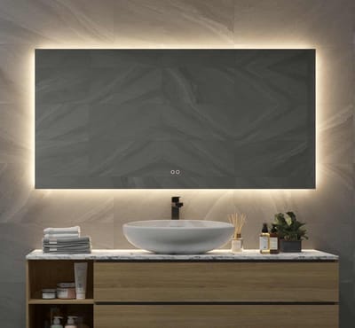 Schaere - Badkamerspiegel Met Indirecte Verlichting - Spiegel Verwarming - Instelbare Lichtkleur - Dimfunctie 140X70 cm