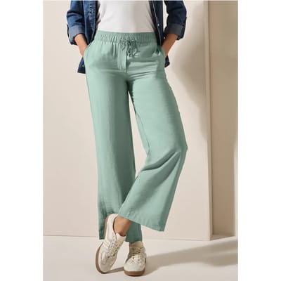 Wide Legs gestructureerde broek