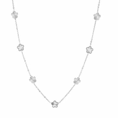 Bijoutheek Collier Bloemen zilver