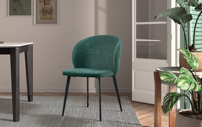 Interiax Eetkamerstoel Livia Stof Groen