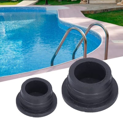MTTProducts - Rubber Stoppers - Rubber Bumper - Duurzaam en eenvoudig te installeren - Zwart - Geschikt voor zwembad en ladder - Onmisbaar voor veiligh...